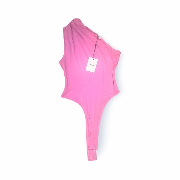 NWT Miaou Jade One Shoulder Bodysuit in Violet Purple Sz. S - Picture 5 of 9